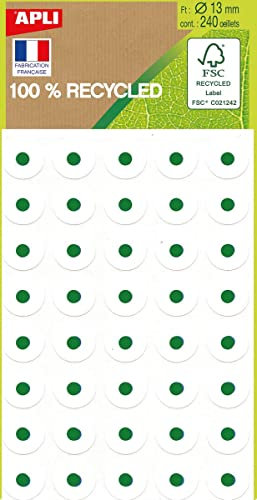 APLI 101342 - Bolsa de 240 anillas blancas, 100% reciclado, 13 mm de diámetro