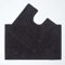 HOMESCAPES Tapis de Bain et Contour WC en Coton, Noir, Ensemble Tapis Salle de Bain et WC – Lot de 2