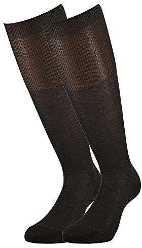 Fontana Calze, 6 paia di calze UOMO lunghe in 100% Cotone Filo di Scozia. TESTA DI MORO TG 39/41,5