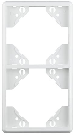 jarolift System JS1 2-fach Rahmen, für jarolift Unterputz Wippschalter und Wipptaster, Montage Senkrecht, 80 x 170 x 10 mm (B x H x T), Weiß
