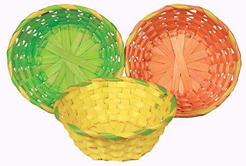 Idena 730413 - Osterkorb, Größe 21 x 8 cm, farblich sortiert (keine Farbauswahl möglich), Osternest, Ostern