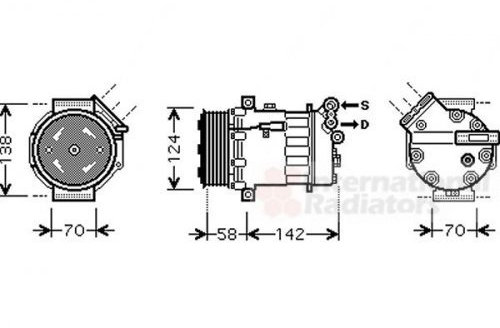 VAN WEZEL 3700K448 Kompressor, Klimaanlage