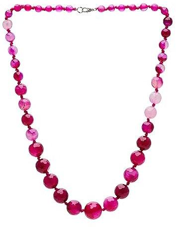 TreasureBay Femme Acier faceted round Rose Agate