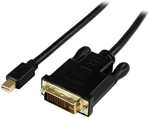 StarTech.com Cavo da Mini DisplayPort a DVI 1,8 m, Adattatore Attivo Mini DP/DVI 1080p, Convertitore mDP 1.2/DVI-D Single Link, Da mDP/Thunderbolt 1/2 Mac/PC a DVI per Monitor (MDP2DVIMM6BS)