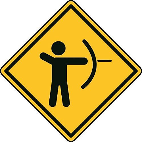 U24 Aufkleber Vorsicht Bogenschießen Autoaufkleber Sticker