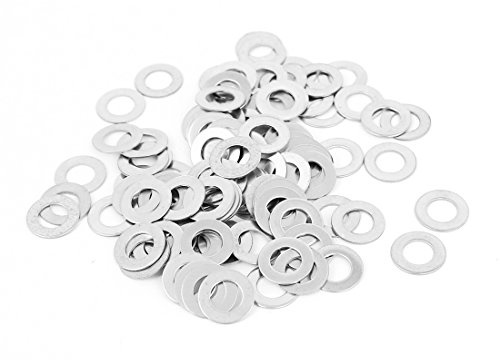 uxcell a15071400ux0028 M6x12mmx0.5 mm Stainless Steel Round Flat Washer for Bolt Screw (Pack of 100)