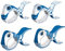 tuuli Accessories Große Clips Strand Klammern für Strandtuch Wäscheklammern Klammer Strandliege Yacht Kinderwagen Zubehör (2X Blau + 2X Weiss)