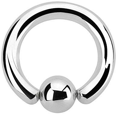 Treuheld® Klemmring Piercing BCR Ring - Silber - Edelstahl/Chirurgenstahl - Dick & Groß - Klemmkugelring - 2,5x8mm