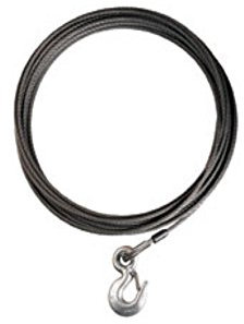 WARN 77534 Winch Accessory: Steel Cable Wire Rope with Hook, 1/2 Diameter x 75' Length, 13.3 Ton (26,600 lb) Capacity