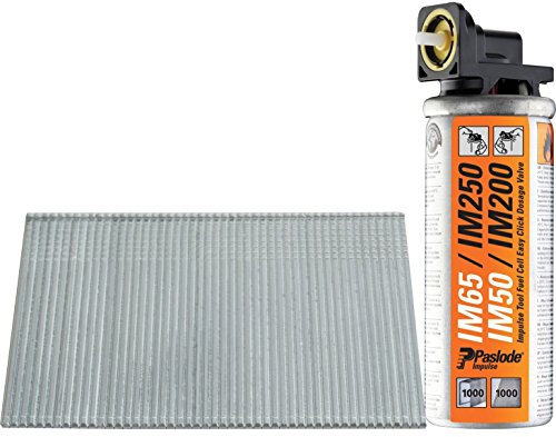 Paslode 64mm IM65 Stainless Steel Straight Brads 2,000 2 x Fuel Cells