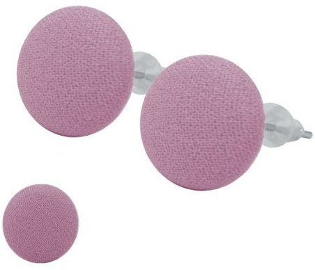 Soul-Cats 1 Paar Ohrstecker Ohrringe in trendigen Farben Buttons Knöpfe Knopf, Farbe:rose