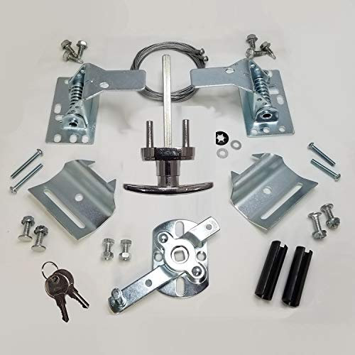 Kit de serrure de porte de garage universel avec loquet à ressort et poignée à clé Ri-Key Security