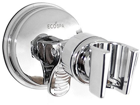 ECOSPA Suction Shower Handset Holder in Chrome • Very Strong, Holds up to 5kg • No Drilling Required • Fits All Handsets • UK Seller