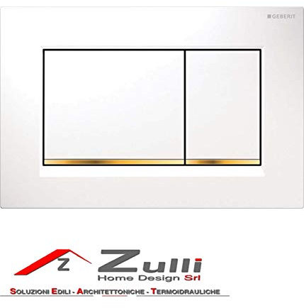 Geberit Sigma 30 Drückerplatte Weiß Glänzend/Goldeffekt/Weiß für UP720, UP320, UP300 und UP700
