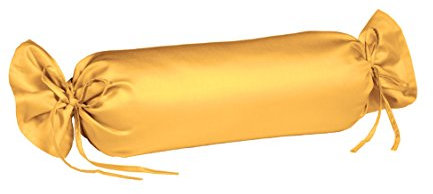 fleuresse 9200 Colours Interlock Jersey Kissenbezug für Nackenrolle aus 100% Baumwolle, Oekotex Standard 100, 15 x 40 cm, Sonnengelb