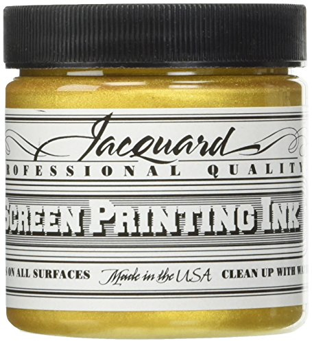 Jacquard Professional Screen Print Ink, Water-Soluable, 4oz Jar, Solar Gold (121)