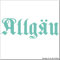 cartattoo4you® AH-00552 | ALLGÄU - Fraktur/Altdeutsche Schrift | Autoaufkleber Aufkleber Farbe Mint, in 24 Farben erhältlich,glänzend 57 x 20 cm in Premium - Qualität