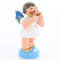 Engel mit Mundharmonika - Blaue Flügel - stehend - 6cm / Weihnachtsengel - Original Erzgebirge Engel -Kunstgewerbe Uhlig
