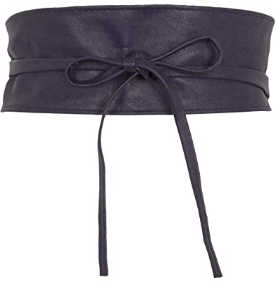 KRISP Women Faux Leather PU Obi Belt Cinch Wide Waist, Navy, One Size, 14987-NVY-OS