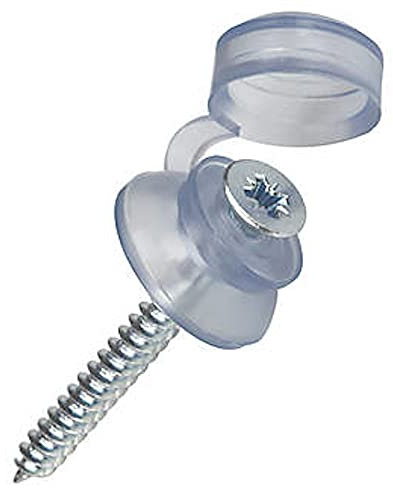Bulk Hardware BH02184 Vis de toiture avec embout et rondelle en Plastique transparent, Set de 100 Pièces