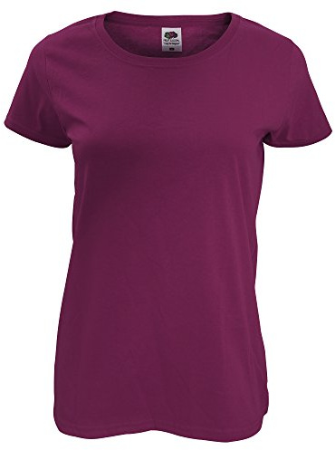 Fruit of the Loom Womens/Ladies Short Sleeve Lady-Fit Original T-Shirt (2XL) (Burgundy)