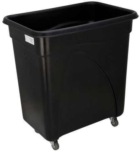Chabrias Ltd (184 Litre Mobile Glass Bottle Recycling Bin, Skip, Bar Truck, UK Made, Black Bottle Skip, Wheeled Waste Bin, Mobile Recycling Container, Large Waste Container