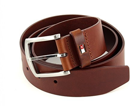 TOMMY HILFIGER New Denton Belt 4.0 W110 Dark Tan