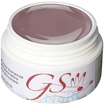 GS-Nails UV Farb-Gel für Nail-Art & Nagel-Design - 5 ml UV-härtendes Cover-Gel - Nail-Gel - selbstglättendes Nagel-Gel - Schlamm Grau 22 - B3