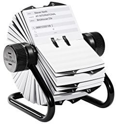 Durable Rotationskartei Telindex, mit 500 Karten für Telefon- und Adresseinträge, Register A-Z, schwarz, 248201