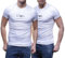 Emporio Armani Herren 2-pack T-shirt Essential Monogram Schlafanzugoberteil, Weiß (White/White), L EU