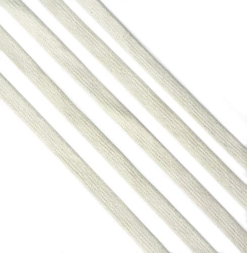 brt28 Crème 100% Coton corde cordon plat – Largeur 10 Mm Environ 10 m
