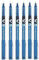 Pilot BX V5 Hi-Tecpoint Tintenroller, extra feine 0,5 mm Spitze, 0,3 mm Strichbreite, 6 Stück blau