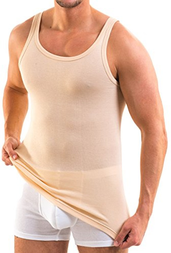 HERMKO 16000 Herren Unterhemd aus weichem Baumwolle/Modal, Größe:D 4 = EU S, Farbe:Cream