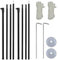 Andes Set Of 2 Universal Telescopic Adjustable Steel Tent/Awning Poles 180-220cm