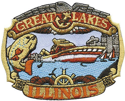 AUFNÄHER - Great Lakes Illinois - 04531 - Gr. ca. 8,5 x 7 cm - Patches Stick Applikation