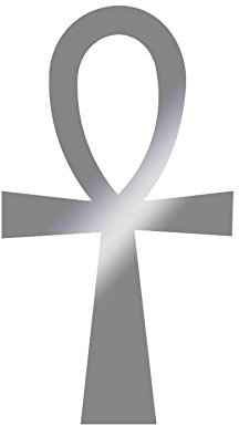 Wandtattoo Logo Kreuz Egyptienne Ankh selbstklebend – mehrere Farben – 10 silber