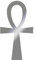 Wandtattoo Logo Kreuz Egyptienne Ankh selbstklebend – mehrere Farben – 10 silber