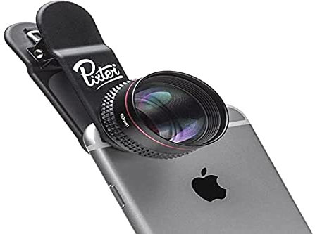 Pixter Objectif Smartphone Universel Telephoto Pro - Téléobjectif Smartphone pour vos Photos Portrait et Paysage - Teleobjectif Telephone Portable avec Zoom Optique x2 - Compatible tous smartphones