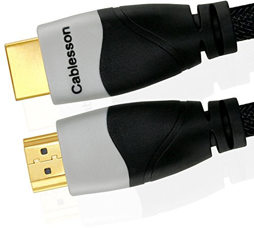 Cablesson Ikuna 2m High Speed HDMI Cable (HDMI Type A, HDMI 2.1/2.0b/2.0a/2.0/1.4) - 4K, 3D, UHD, ARC, Full HD, Ultra HD, 2160p, HDR - for PS4, Xbox One, Wii, Sky Q, LCD, LED, UHD, 4k TVs - Black