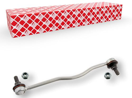 febi bilstein 30827 Verbindungsstange mit Sicherungsmuttern , 1 Stück, silber