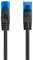 Cavo Ethernet di Rete Patch Cat.5e U/UTP trasmissione fino a 1Gigabit, 2 Connettori RJ45, Cavo in PVC, CCA, AWG 26/7. Ideale per trasmissione fibra ottica con regi Gigabit/LAN , 0.5m, Nero