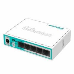 MikroTik RB750r2 - hEX lite RouterOS L4 64MB RAM, 5xLAN, Soho Router, PoE in, Plastic case