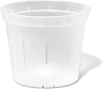 rePotme Lot de 3 Pots de Fleurs fendus de 15,2 cm pour orchidées, Plantes succulentes, Plantes d'intérieur - Transparent