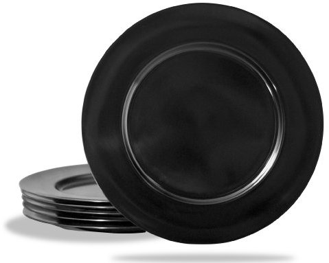 Reston Lloyd Flacher Teller Dinner Plate schwarz