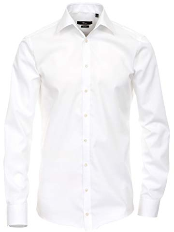 Venti Herren Popeline Hemd unifarben extra Langer Arm 69cm Modern Fit