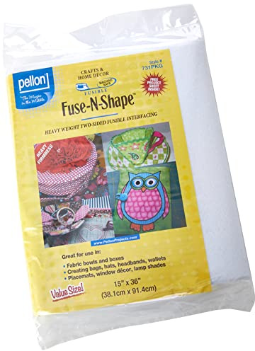 Pellon Polyester Fuse-N-Shape Heavyweight Fusible Interfacing-White 15-Inch x 36-Inch