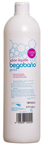 Begobaño Savon Liquide Dermatologique sans Arôme ni Parfum. Format 1 Litre