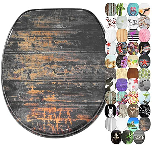 Sanilo Sedile WC con chiusura ammortizzata, grande scelta di belli copriwater da legno robusto e di alta qualità (Vintage)