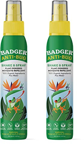 Badger Bug Spray, DEET-Free Citronella, Non-Toxic, 4 fl oz (2 Pack)
