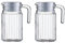 Versandfuxx24 Lot de 2 carafes en verre avec couvercle en plastique Blanc 0,5 l